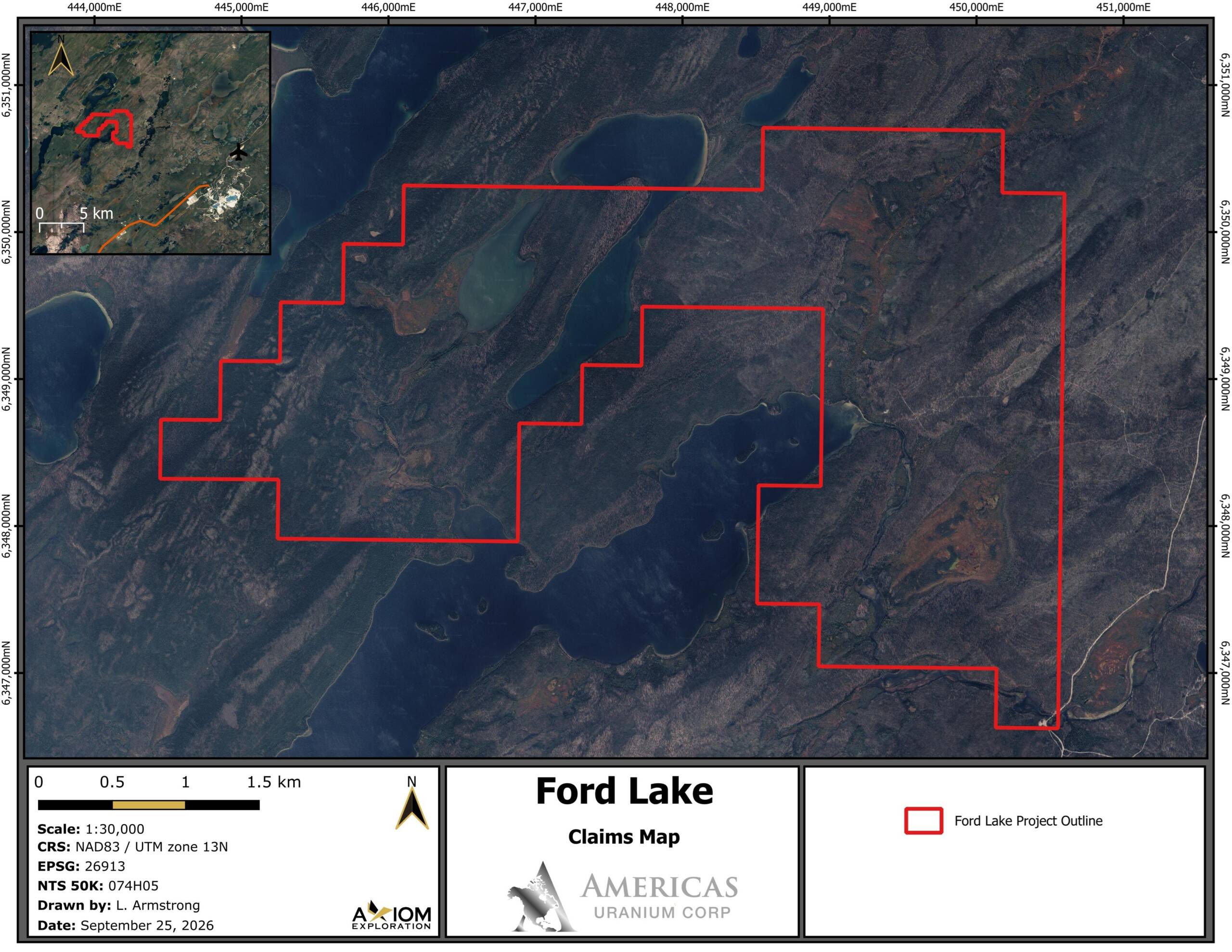 Ford Lake property mineral disposition map